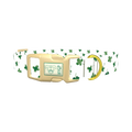 Watercolor Shamrock Dog Collar - plastic gold