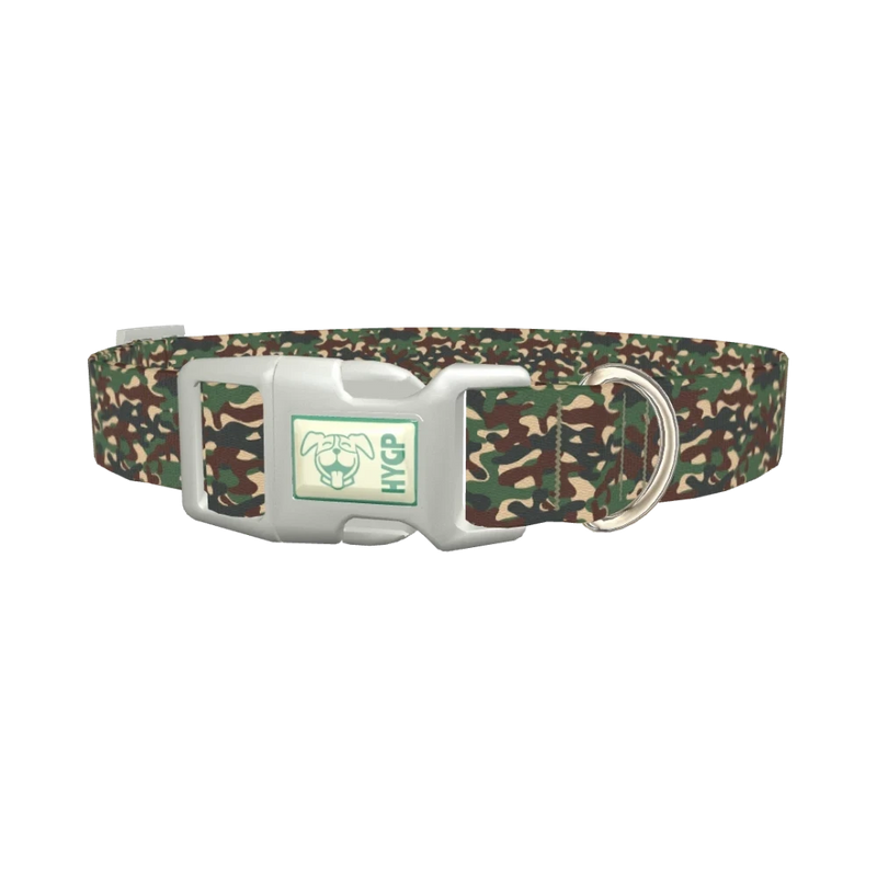 Camouflage Pattern Dog Collar - plastic silver