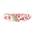 Lobster Pattern Dog Collar - metal silver