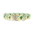 Leprechaun Hat Rainbow Dog Collar - metal silver