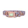 Purple Reindeer Dog Collar - plastic rose gold