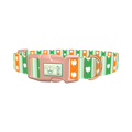 St. Patrick's Shamrock Stripe Dog Collar - plastic rose gold
