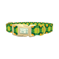 Clover Horseshoe Dog Collar - plastic gold