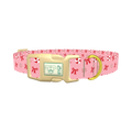 Candy Bow Dog Collar - plastic gold