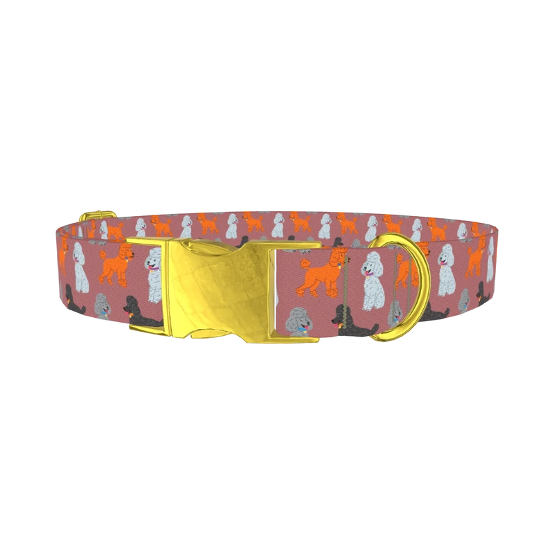 Poodle Dog Collar - metal gold