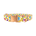Beach Ball Dog Collar - metal silver