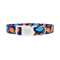 Space Planets Dog Collar - plastic silver