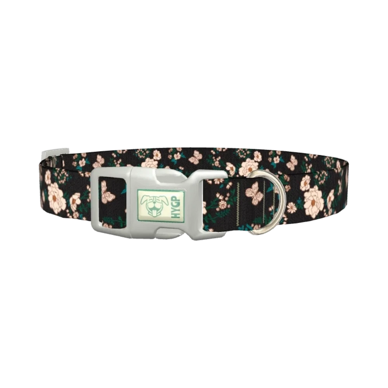 Rosehip Butterfly Dog Collar - plastic silver