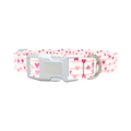 Striped Heart Dog Collar - plastic gold