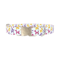 Balloon Dog Pattern Dog Collar - metal silver