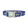Christmas Stars Dog Collar - plastic silver