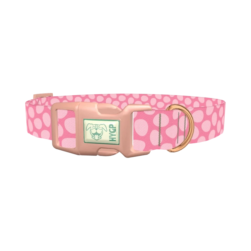 Pink Easter Egg Dog Collar - plastic rose gold