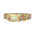 Autumn Leaves Mushroom Dog Collar - plastic gold