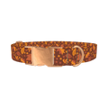 Autumn Foliage Dog Collar - metal rose gold