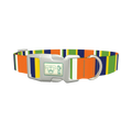 Striped Dog Collar - plastic silver