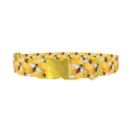 Honeycomb Bee Dog Collar - metal gold