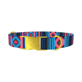 Geometric Star Stripe Dog Collar - metal gold