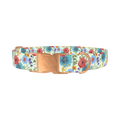 Floral Garden Dog Collar - metal rose gold