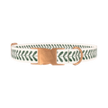 Geometric Leaf Dog Collar - metal rose gold