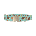 Autumn Hedgehog Dog Collar - metal silver