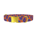 Orange Geometric Diamond Dog Collar - metal gold