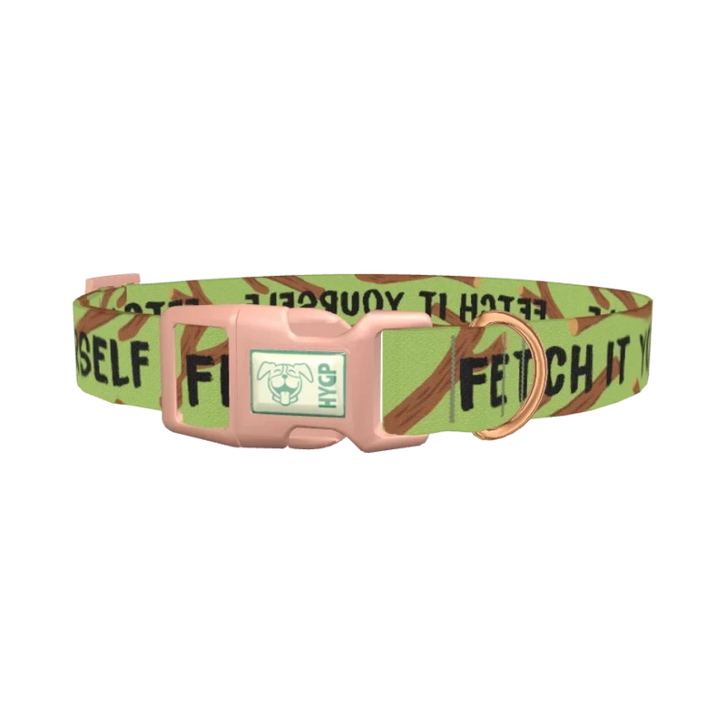 Fetch Stick Dog Collar - plastic rose gold