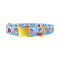 Patriotic American Dog Collar - metal gold