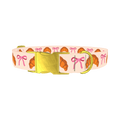 Croissant Bow Dog Collar - metal gold
