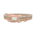 Striped Woven Pattern Dog Collar - plastic rose gold