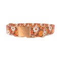 Autumn Floral Dog Collar - metal rose gold
