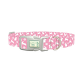 Daisy Bunny Dog Collar - plastic silver
