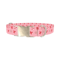Candy Bow Dog Collar - metal silver