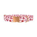 Pink Bow Pattern Dog Collar - metal rose gold