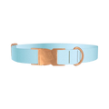 Blue Gradient Dog Collar - metal rose gold