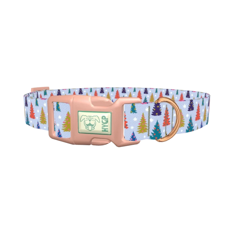 Christmas Tree Dog Collar - plastic rose gold