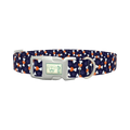 Halloween Bones Dog Collar - plastic silver