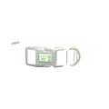White Color Dog Collar - plastic silver