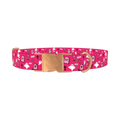 Pink Halloween Graveyard Dog Collar - metal rose gold
