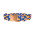Dinosaur Print Dog Collar - metal rose gold