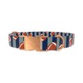 Football Stripes Dog Collar - metal rose gold