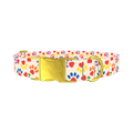 Heart Paw Dog Collar - metal gold
