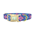 Ombre Tribal Diamond Dog Collar - plastic gold