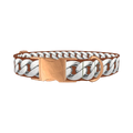 Silver Link Dog Collar - metal rose gold