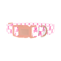 Pirate Dog Skull Dog Collar - plastic rose gold