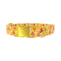 Mushroom Floral Dog Collar - metal gold