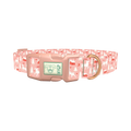 Christmas Deer Forest Dog Collar - plastic rose gold