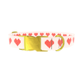 Cross Stitch Heart Dog Collar - metal rose gold