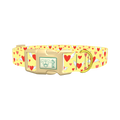 Flying Hearts Dog Collar - plastic gold