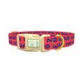 Peace Phrase Dog Collar - plastic gold
