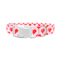 Pixel Heart Dog Collar - plastic rose gold